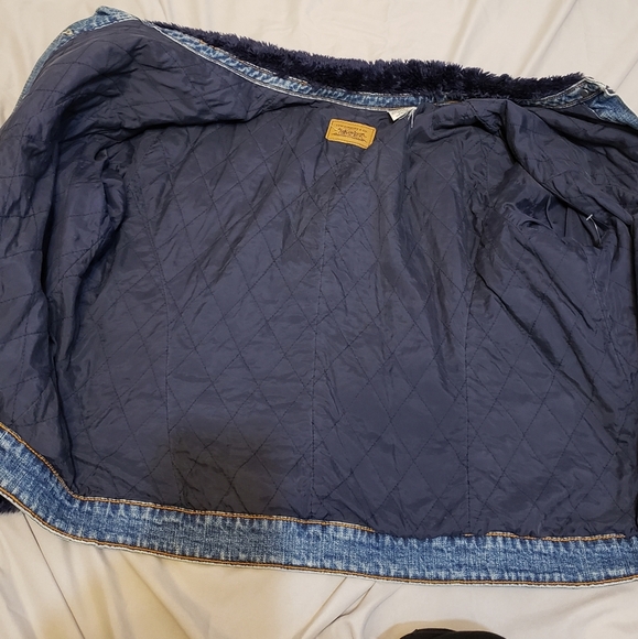 RARE Vintage 70s Levi Sherpa Truckers Denim Jean Quilted Jacket Unisex Spring - Picture 13 of 16